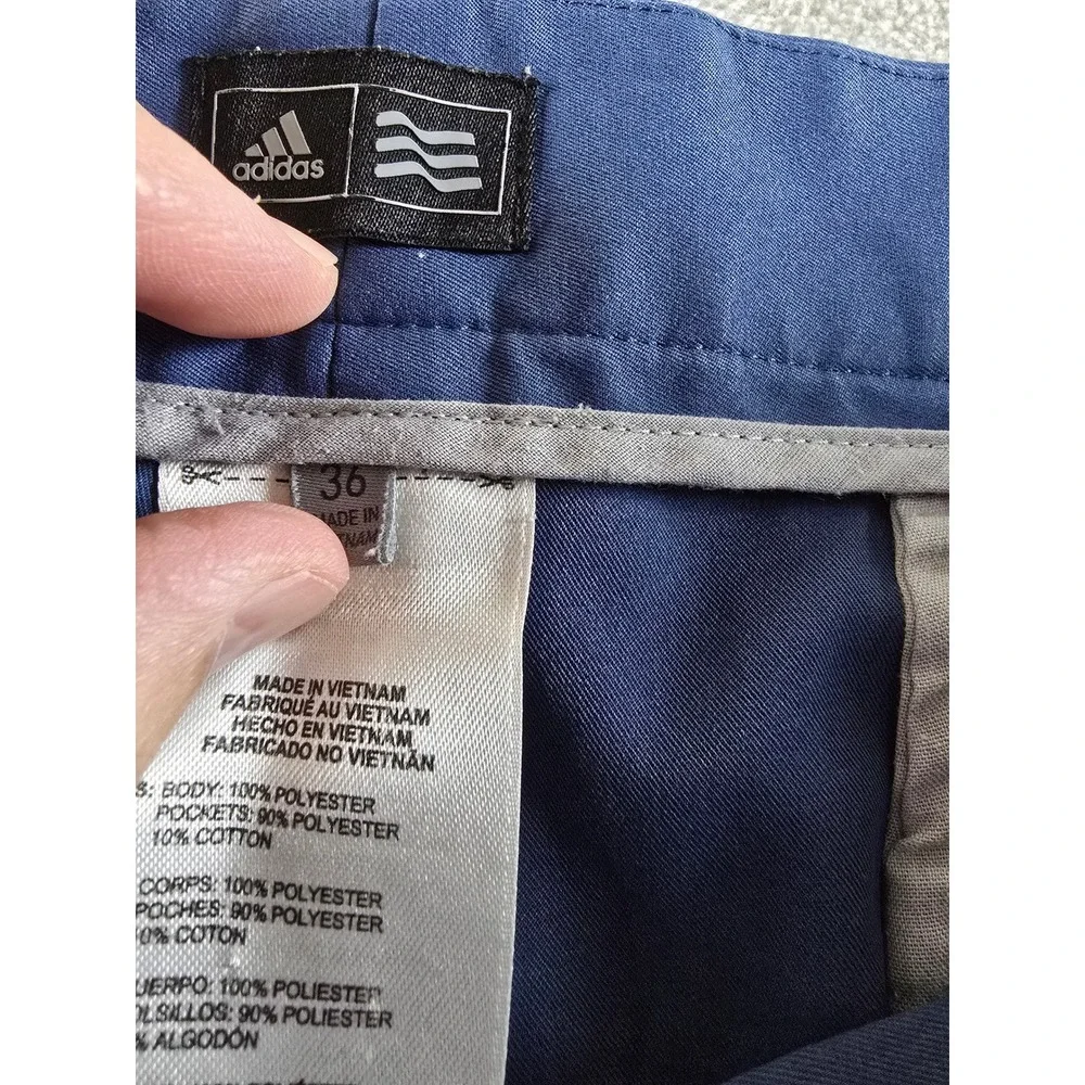 Adidas Golf Shorts‎ Mens 36 Blue Performance Flat Front Casual Pockets